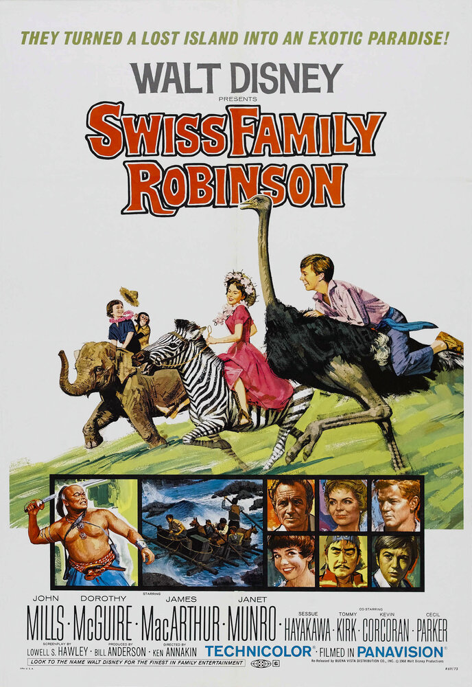 Швейцарская семья Робинзонов (1960) постер